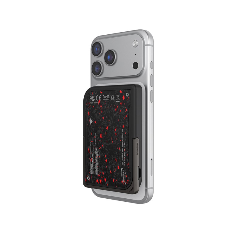 Skinarma Vektor Kablosuz ve PD Hızlı Şarj Özellikli Metal Standlı Taşınabilir Powerbank 15W 5000mAh - 4