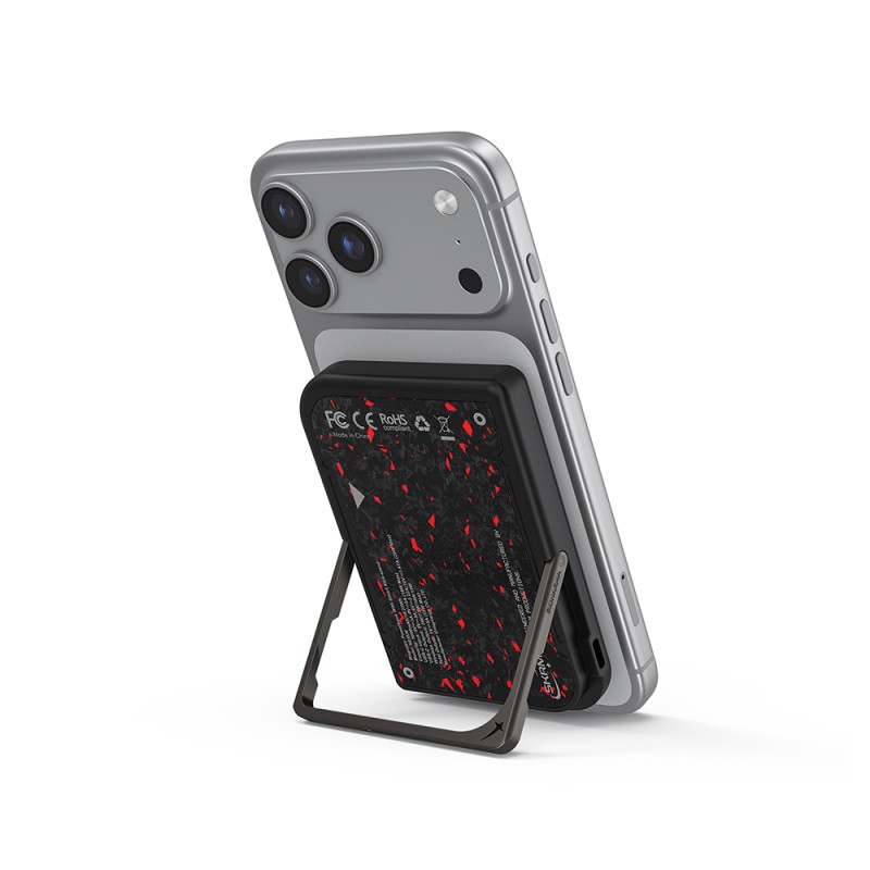 Skinarma Vektor Kablosuz ve PD Hızlı Şarj Özellikli Metal Standlı Taşınabilir Powerbank 15W 5000mAh - 3