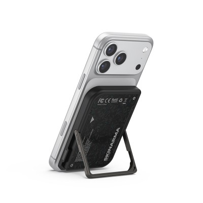 Skinarma Vektor Kablosuz ve PD Hızlı Şarj Özellikli Metal Standlı Taşınabilir Powerbank 15W 5000mAh - 11