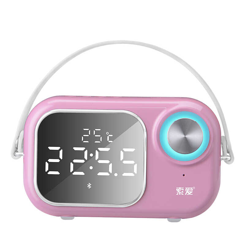 Soaiy E16 Bluetooth Speaker Hoparlör - Pembe