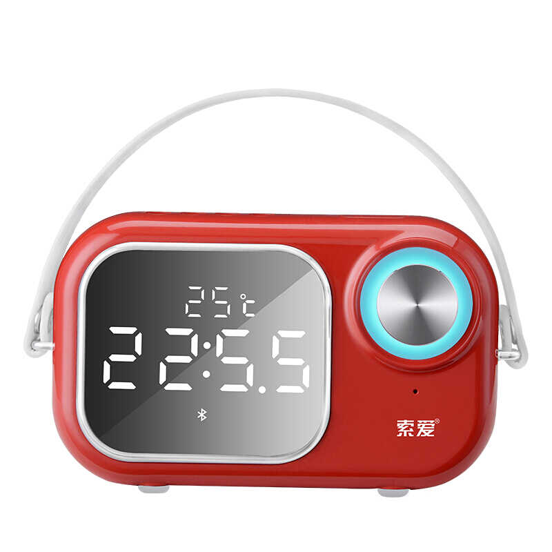 Soaiy E16 Bluetooth Speaker Hoparlör - Kırmızı