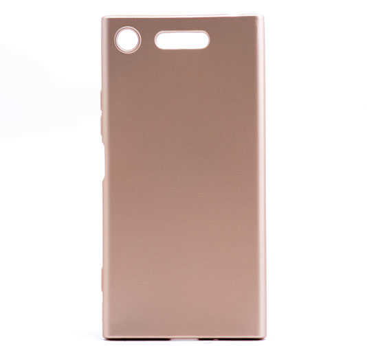 Sony Xperia XZ1 Kılıf Zore Premier Silikon Kapak - Gold