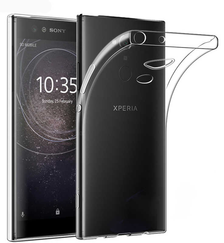 Sony Xperia L2 Kılıf Zore Süper Silikon Kapak - Renksiz