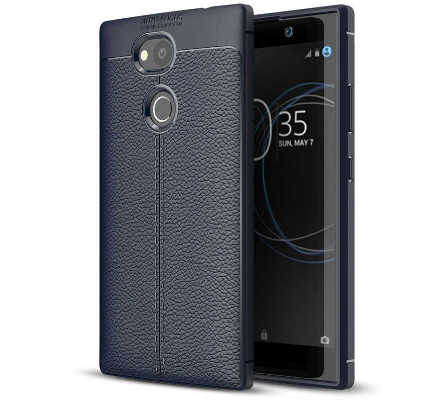 Sony Xperia L2 Kılıf Zore Niss Silikon Kapak - Lacivert