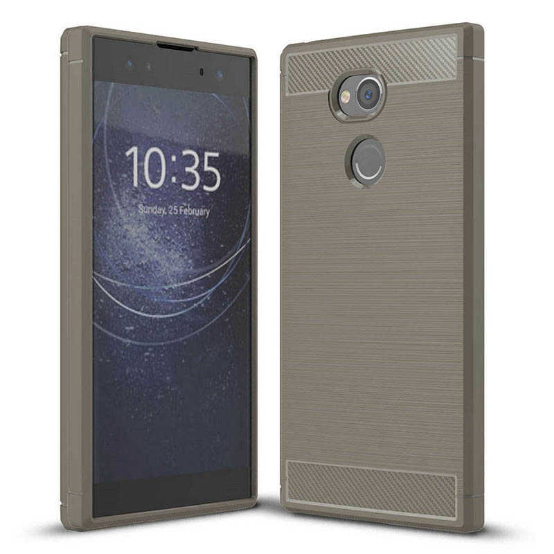 Sony Xperia L2 Kılıf Zore Room Silikon Kapak - Gri
