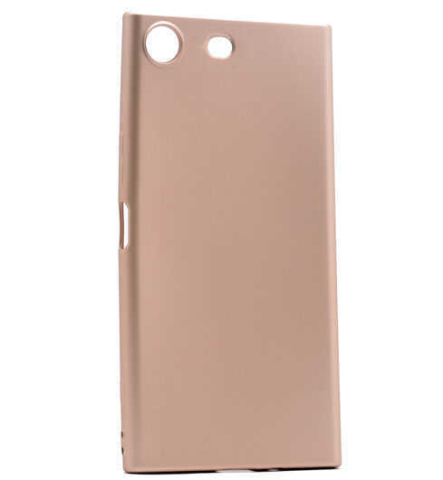 Sony Xperia M5 Kılıf Zore Premier Silikon Kapak - Gold