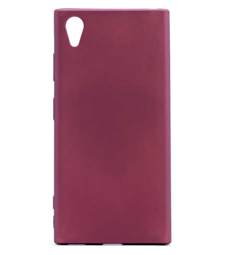 Sony Xperia XA1 Plus Kılıf Zore Premier Silikon Kapak - Mürdüm