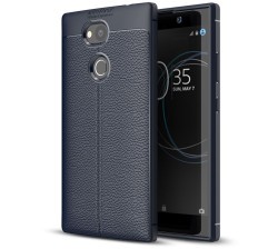Sony Xperia XA2 Kılıf Zore Niss Silikon Kapak Lacivert