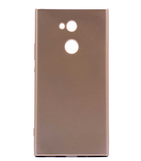 Sony Xperia XA2 Kılıf Zore Premier Silikon Kapak - Gold