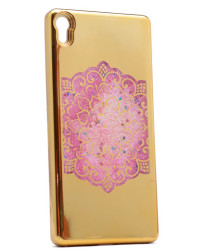 Sony Xperia XZ Case Zore Lazer Çiçekli Sıvılı Silicon - Zore