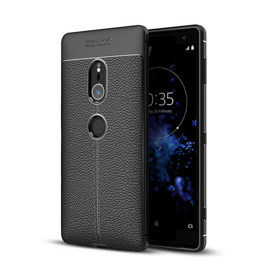 Sony Xperia XZ2 Kılıf Zore Niss Silikon Kapak - Siyah