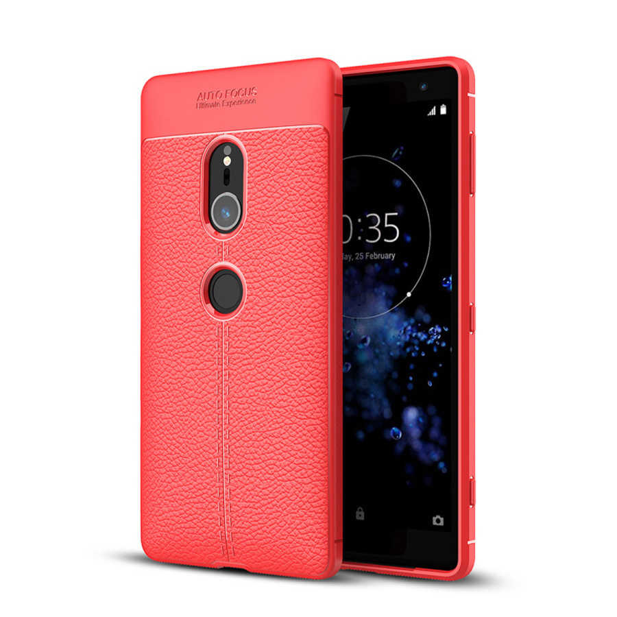 Sony Xperia XZ2 Kılıf Zore Niss Silikon Kapak - Kırmızı