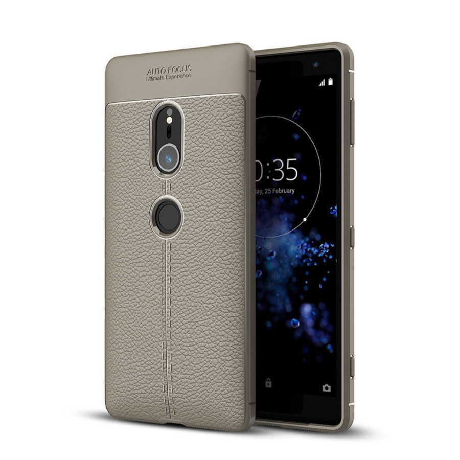 Sony Xperia XZ2 Kılıf Zore Niss Silikon Kapak - Gri