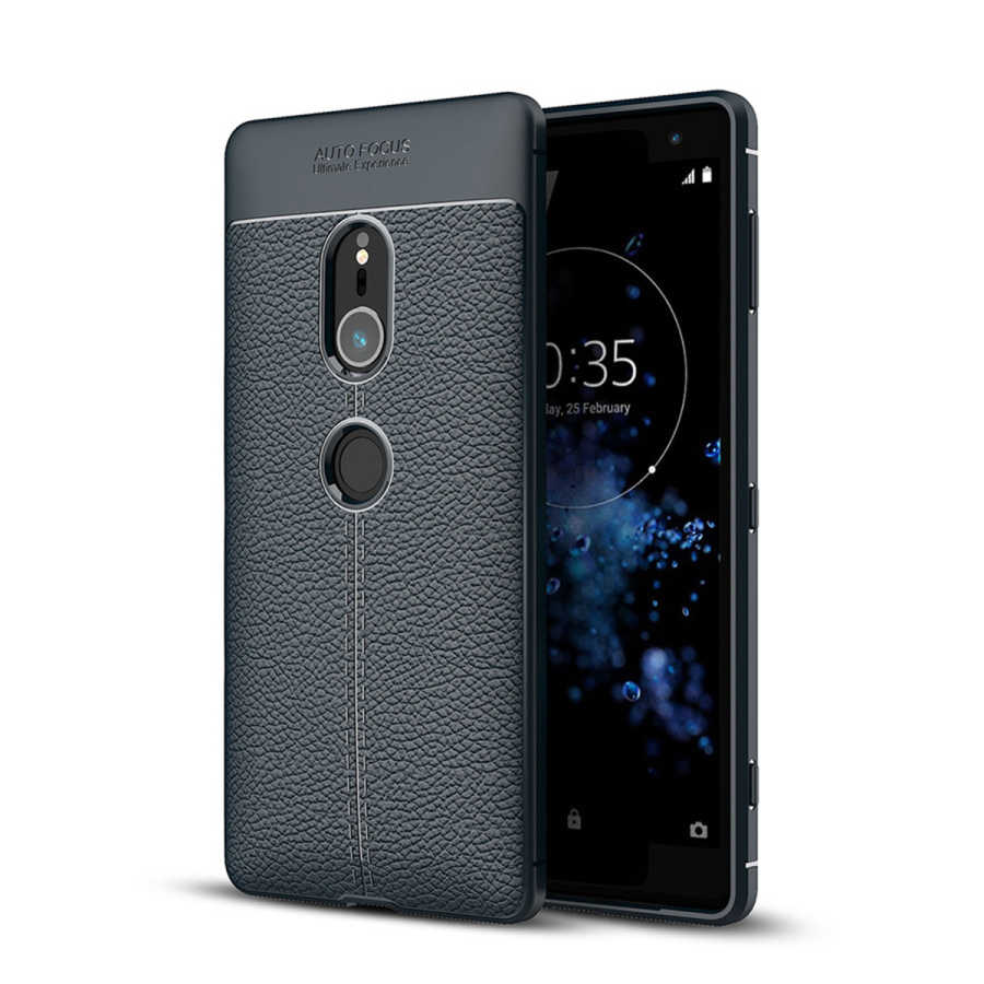 Sony Xperia XZ2 Kılıf Zore Niss Silikon Kapak - Lacivert