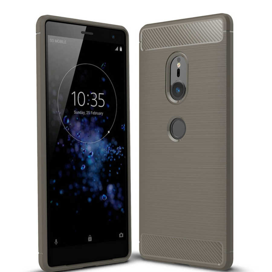 Sony Xperia XZ2 Kılıf Zore Room Silikon Kapak - Gri
