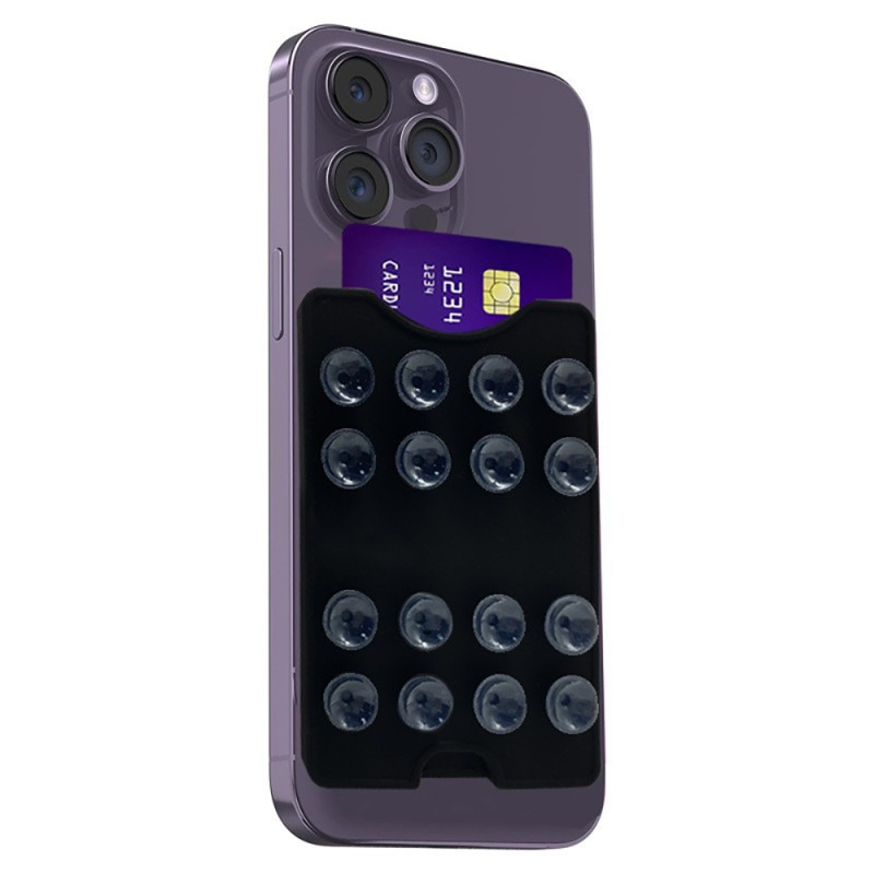 Square Kiss Design 04 Suction Cup Silicone Card Holder - 13