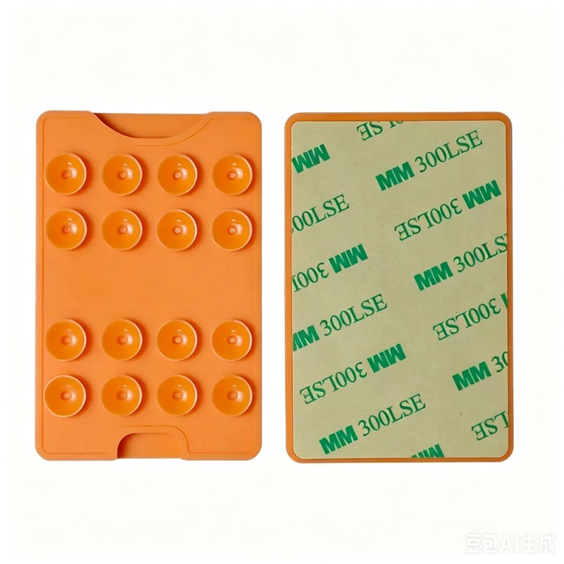 Square Kiss Design 04 Suction Cup Silicone Card Holder - 8