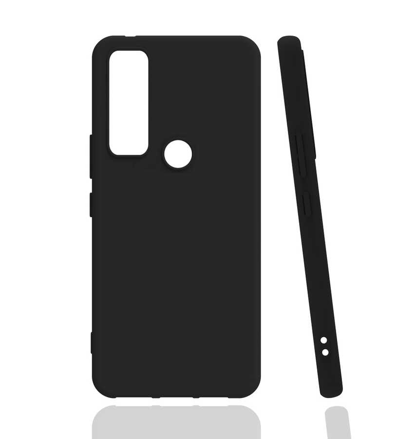TCL 20 SE Kılıf Zore Biye Silikon - Siyah
