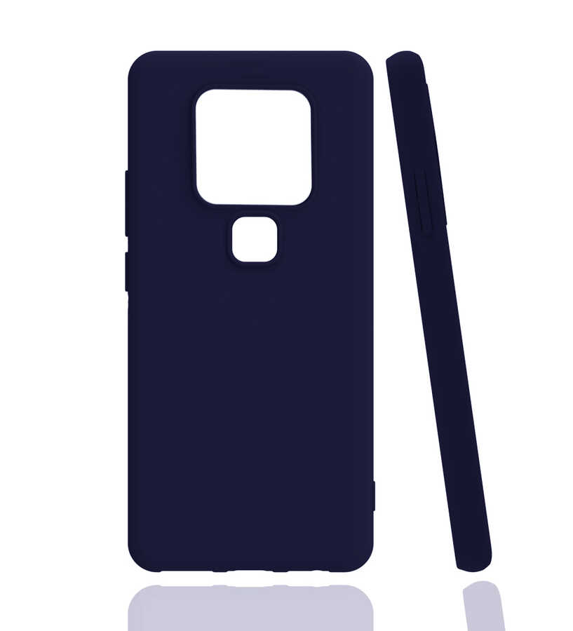 Tecno Camon 16 Kılıf Zore Biye Silikon - Lacivert