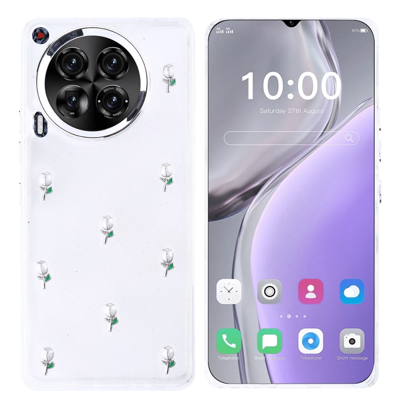 Tecno Camon 30 4G Case Airbag Design Glitter Transparent Zore Kutup Cover - 2