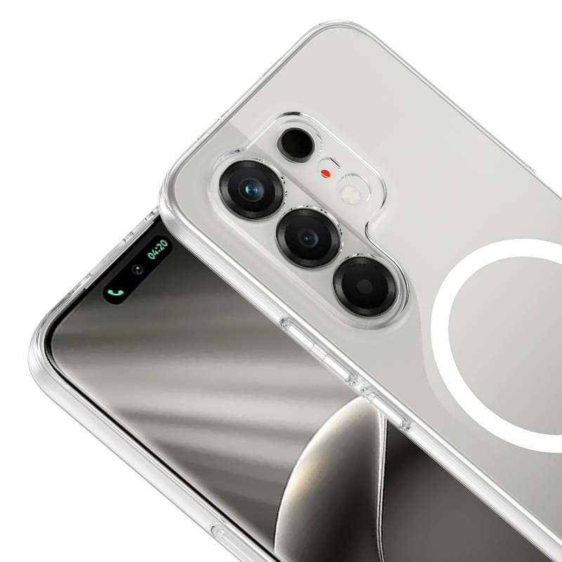 Tecno Camon 50 Case M-Safe Charging Feature Zore London Transparent Hard PC Camera Protection Cover - 3