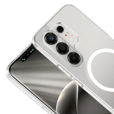 Tecno Camon 50 Kamera Korumalı M-Safe Şarj Özellikli Şeffaf Zore London Sert PC Kapak - 3