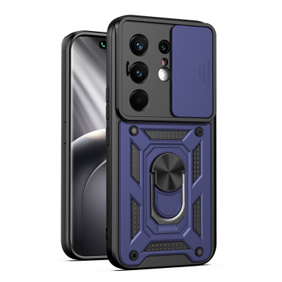 Tecno Camon 50 Pro Case with Magnetic Stand and Camera Protection Zore Sliding Vega Cover - Zore
