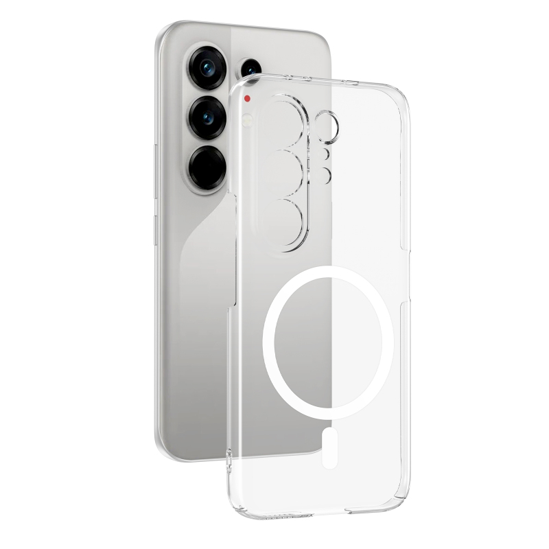 Tecno Camon 50 Ultra Kamera Korumalı M-Safe Şarj Özellikli Şeffaf Zore London Sert PC Kapak - 1