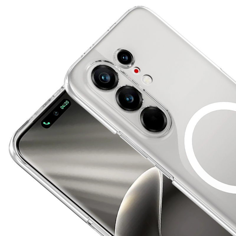 Tecno Camon 50 Ultra Kamera Korumalı M-Safe Şarj Özellikli Şeffaf Zore London Sert PC Kapak - 3