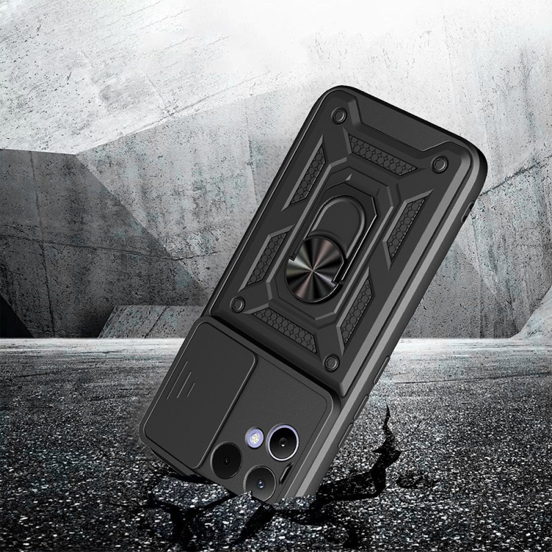 Tecno Pova Curve 2 Kılıf Magnetik Standlı Kamera Korumalı Zore Sürgülü Vega Kapak - 5