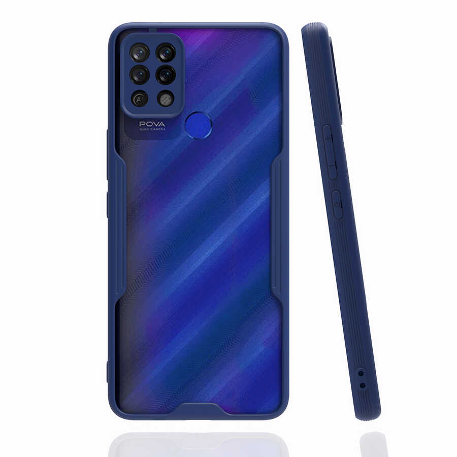 Tecno Pova Kılıf Zore Parfe Kapak - Lacivert