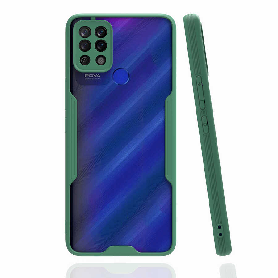 Tecno Pova Kılıf Zore Parfe Kapak - Koyu Yeşil