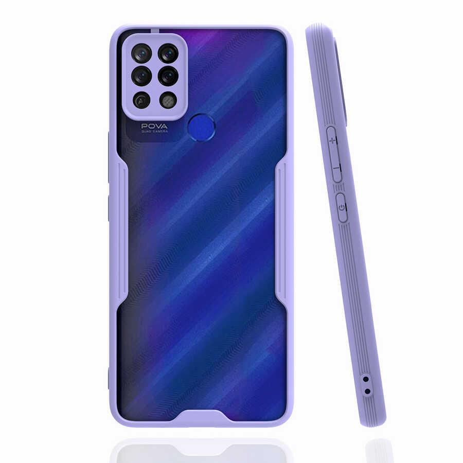 Tecno Pova Kılıf Zore Parfe Kapak - Lila