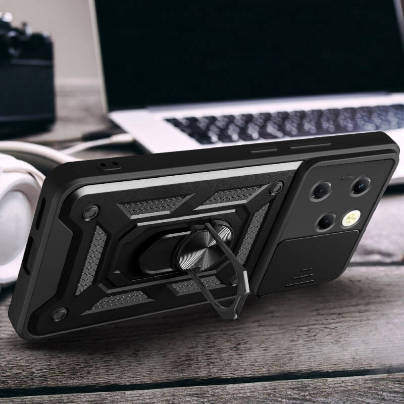 Tecno Spark 20 Pro 4G Case Magnetic Stand Camera Protector Zore Sliding Vega Cover - 5