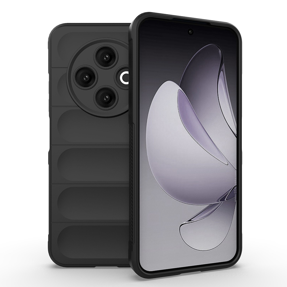 Tecno Spark 30C 4G Kılıf Esnek TPU Oyuklu Arka Yüzey Tasarımlı NXXA Etnik Silikon Kapak - Siyah