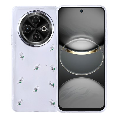 Tecno Spark 30C Case Airbag Design Glitter Transparent Zore Kutup Cover - 2