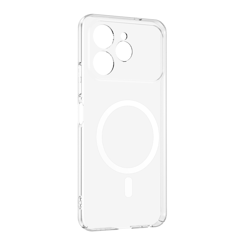 Tecno Spark 40 4G Camera Protected M-Safe Charging Transparent Zore London Hard PC Case - 2