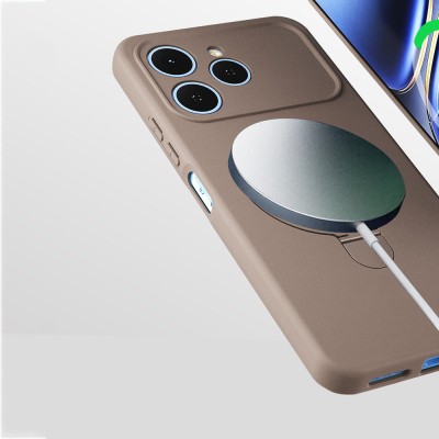 Tecno Spark 40 Kılıf M-safe Şarj Özellikli Standlı Zore Samara Kapak - 5