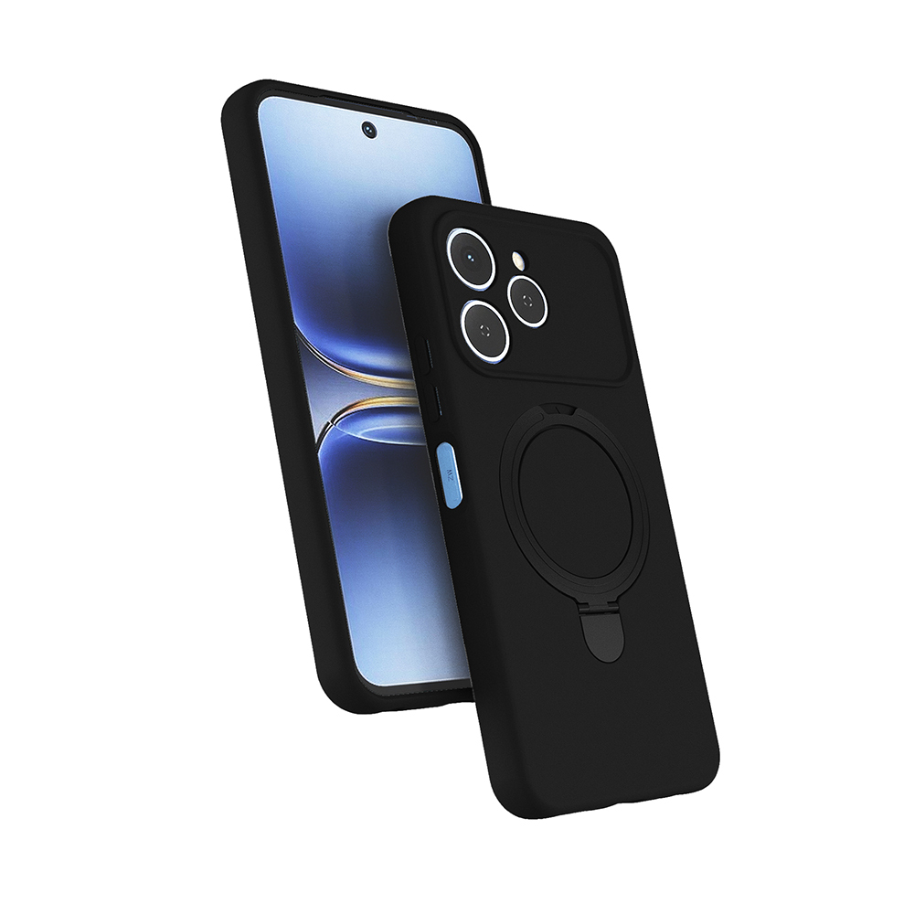 Tecno Spark 40 Klf M-safe arj zellikli Standl Zore Samara Kapak - Siyah