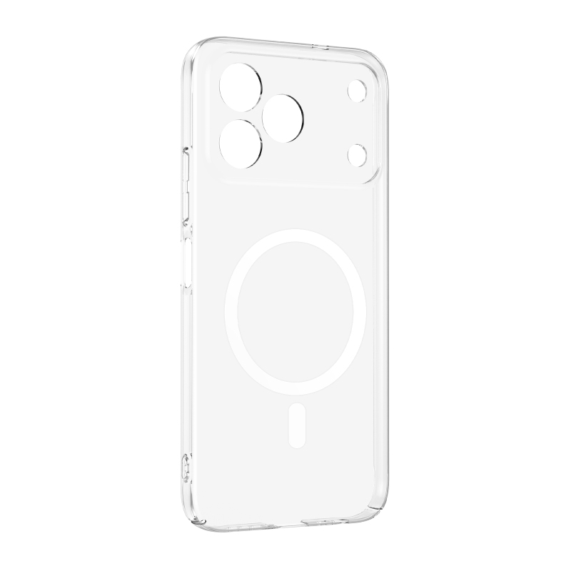 Tecno Spark 50 4G Kamera Korumalı M-Safe Şarj Özellikli Şeffaf Zore London Sert PC Kapak - 2