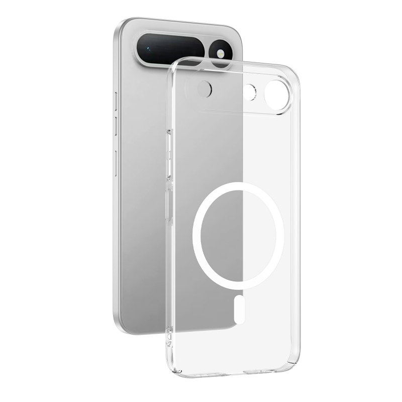 Tecno Spark 50 5G Kamera Korumalı M-Safe Şarj Özellikli Şeffaf Zore London Sert PC Kapak - 1