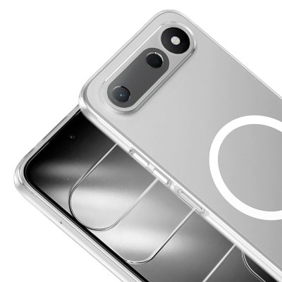 Tecno Spark 50 5G Kamera Korumalı M-Safe Şarj Özellikli Şeffaf Zore London Sert PC Kapak - 3