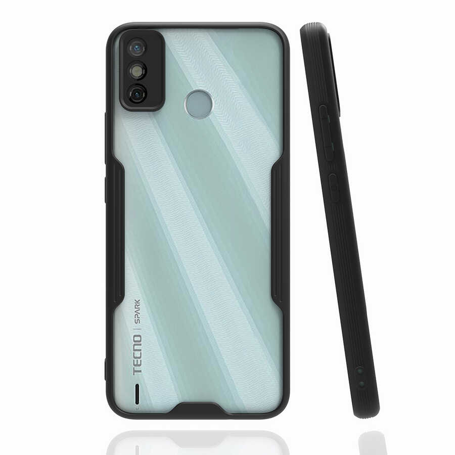 Tecno Spark 6 Go Kılıf Zore Parfe Kapak - Siyah