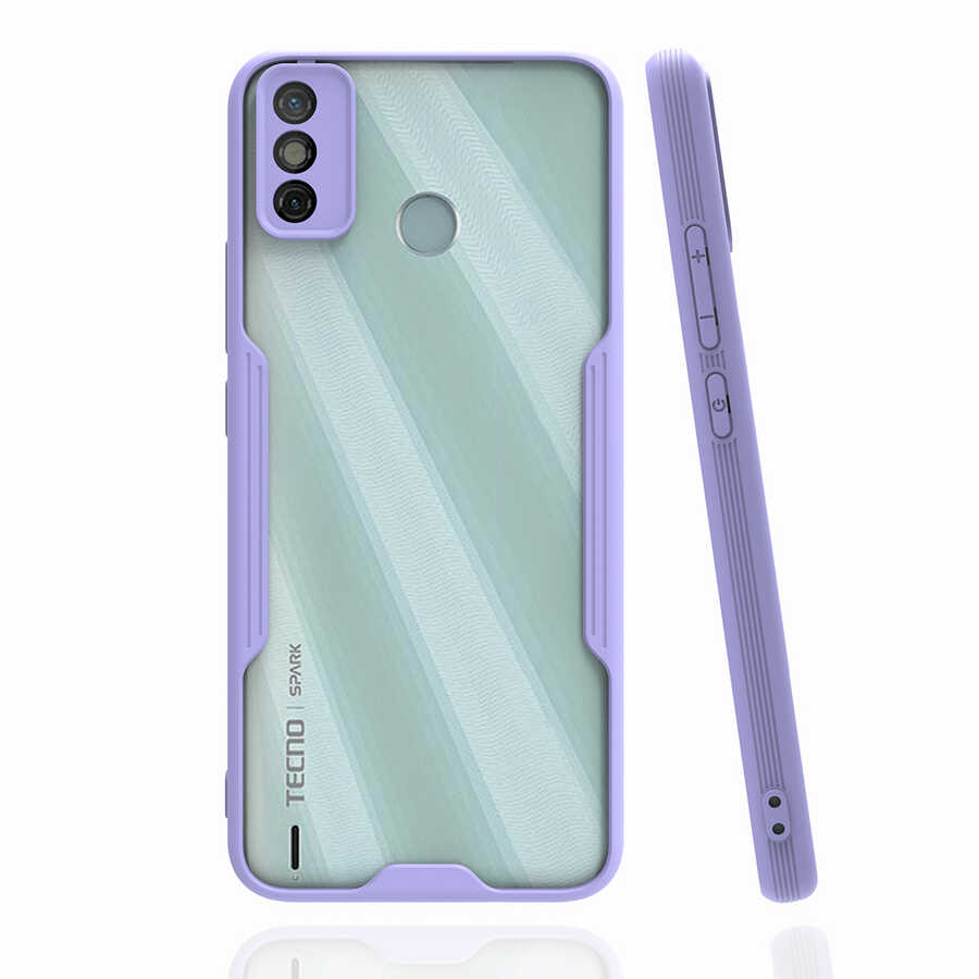 Tecno Spark 6 Go Kılıf Zore Parfe Kapak - Lila
