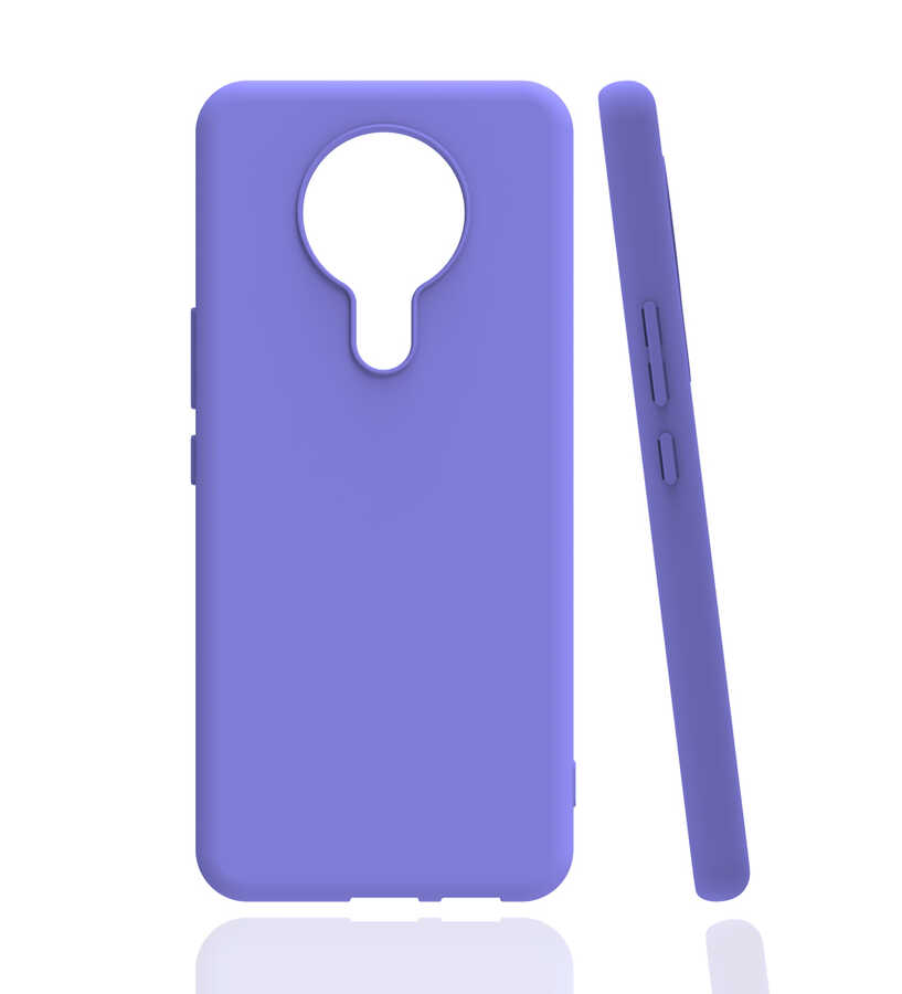 Tecno Spark 6 Kılıf Zore Biye Silikon - Lila