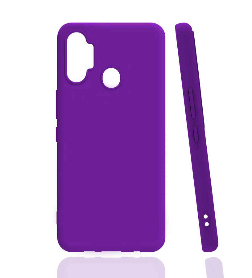 Tecno Spark 7 Pro Kılıf Zore Biye Silikon - Mor