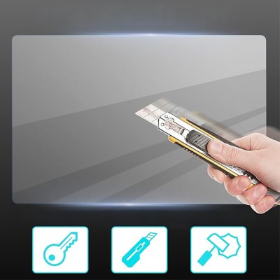 Tesla New Model Y 2in1 Car Multimedia Screen Protector Zore Premium Matte Tempered Glass Screen Protector Application Tool - 3