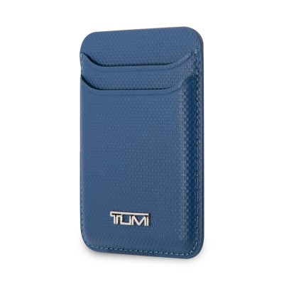 Tumi Original Licensed 2 Chamber Metal Logo Leather Magnetic Card Holder - 3