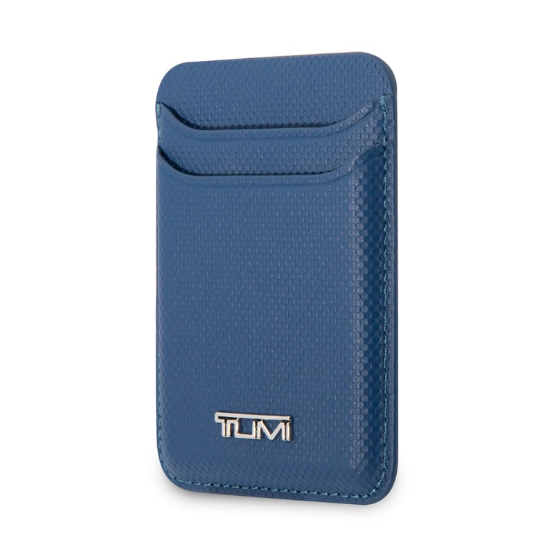 Tumi Original Licensed 2 Chamber Metal Logo Leather Magnetic Card Holder - 3