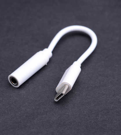 Type-C Kulaklık Çevirici 25cm - Beyaz